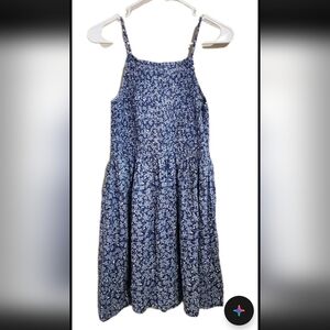 Blue Smocked Mini Dress Size Small